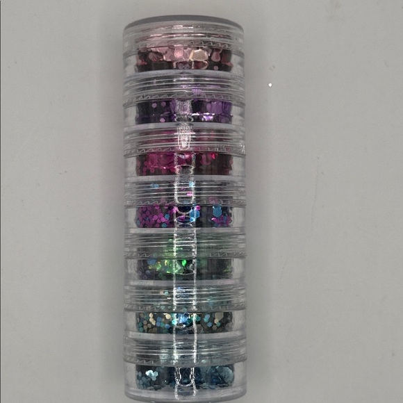 Stacked Multi-Color Glitter Pots - Picture 4 of 5